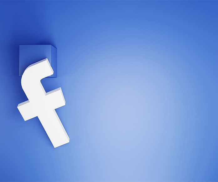 Logo de Facebook en 3D