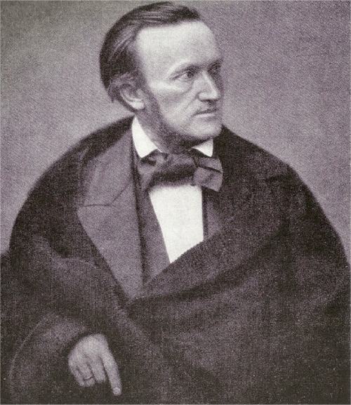 Fotografía en escala de grises de Richard Wagner, 1861.