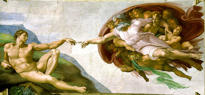 Creación de Adán, Michelangelo.