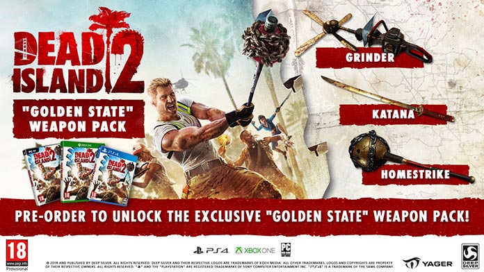 Dead Island 2, oferta de prelanzamiento con el Golden State Weapon Pack