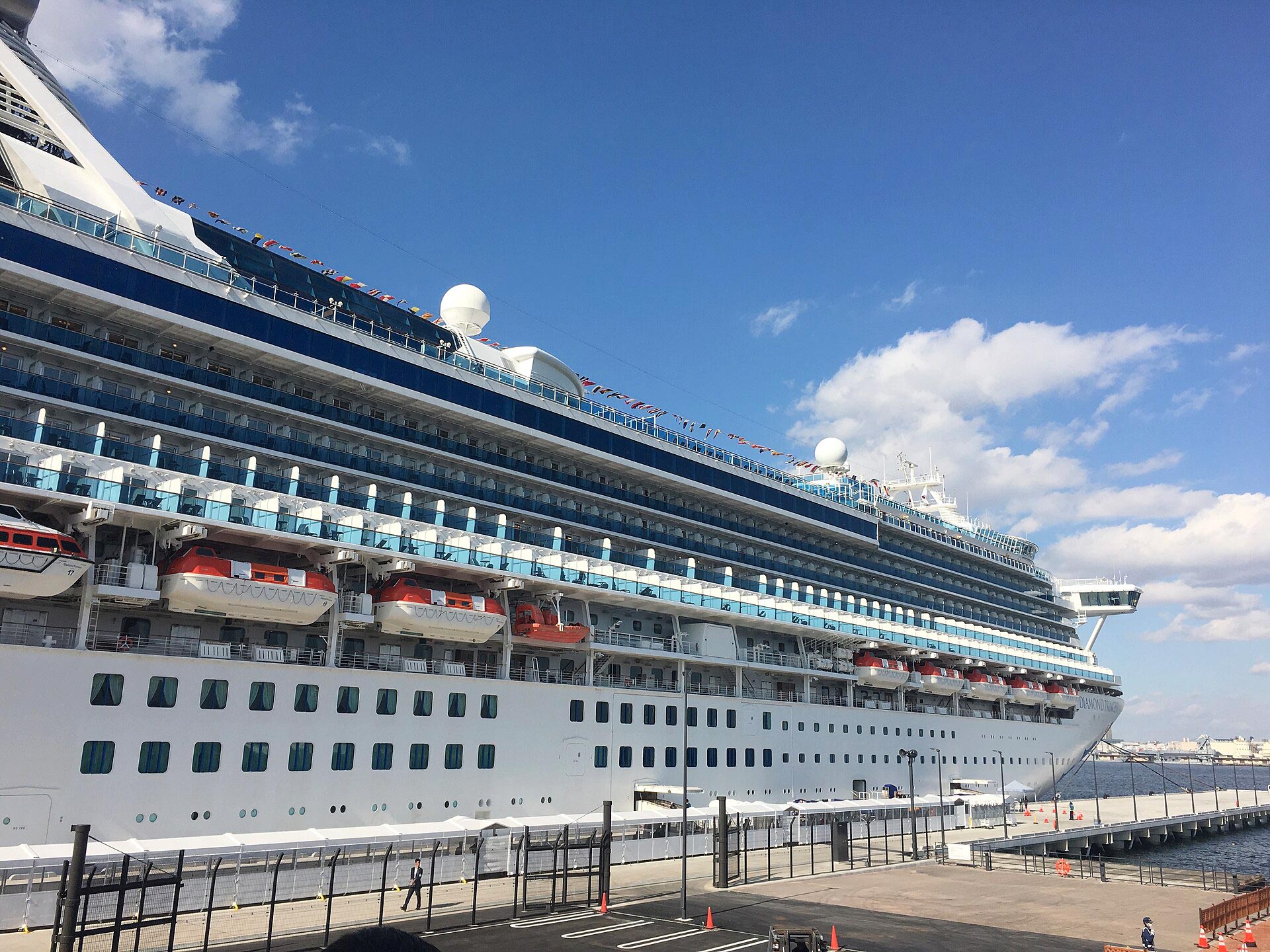 El Diamond Princess en ‘Yokohama Hammerhead’ (Shinko Pier Passenger Terminal), Japón, 04/11/2019..