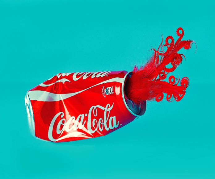 Lata de Coca Cola tridimensional.