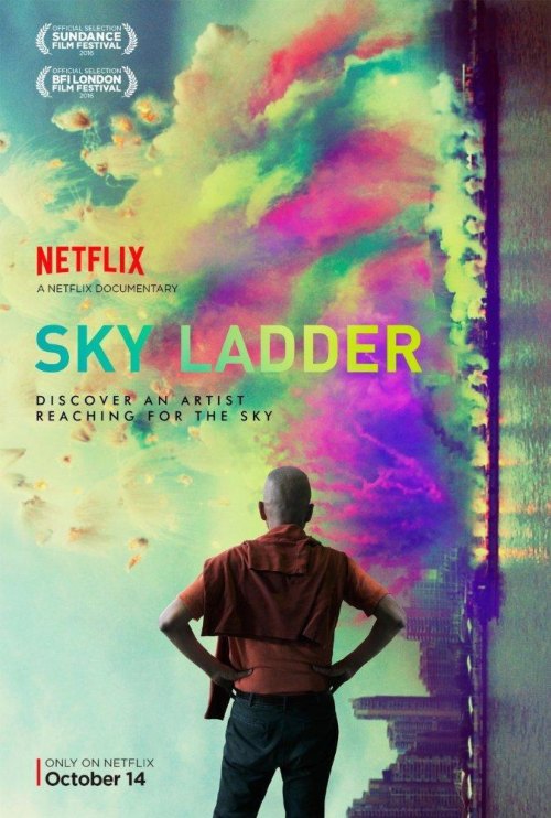 Cartel promocional del documental Escalera al cielo: El arte de Cai-Guo-Qiang - Netflix