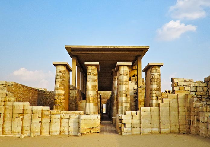 Columnas de las edificaciones de Saqqara
