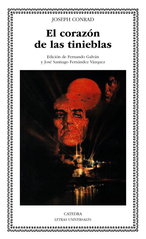 Portada del libro El Corazón de las Tinieblas en donde se ve el sombrío recuerdo del exmarinero.