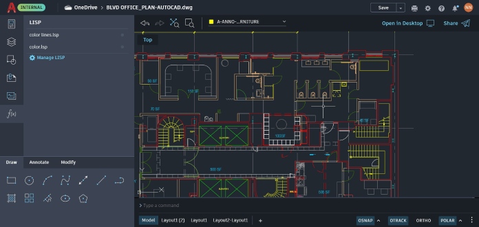 Ejemplos de programas de aplicación: Autocad.