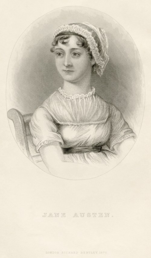 En la imagen se muestra un retrato digitalizado de Jane Austen.