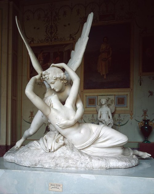 Statua Italiana - Anima ravvivata dal bacio d'amore, Antonio Canova