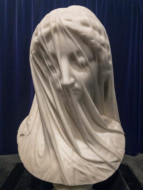 Esculturas italianas - Virgen velada, Giovanni Strazza