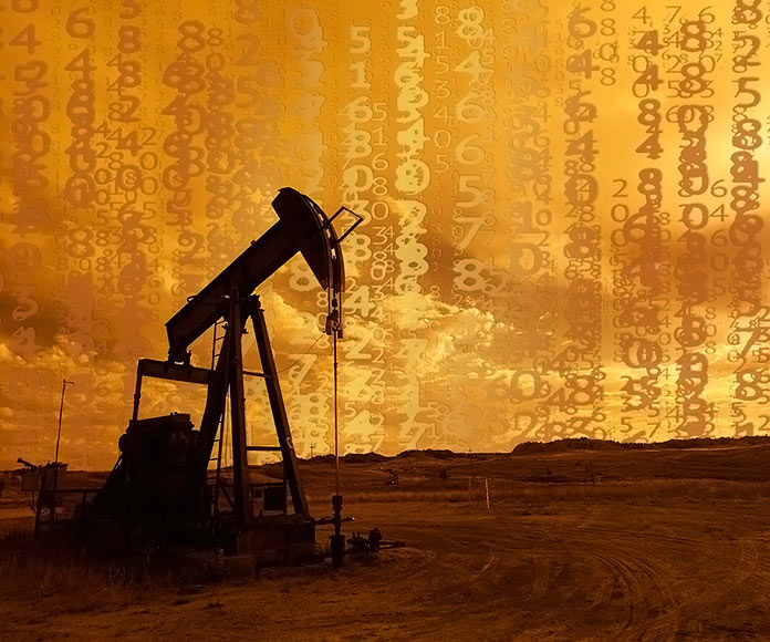 estación petrolera en el desierto