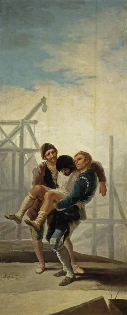 Estilos pictóricos - Realismo - El albañil herido, de Francisco de Goya