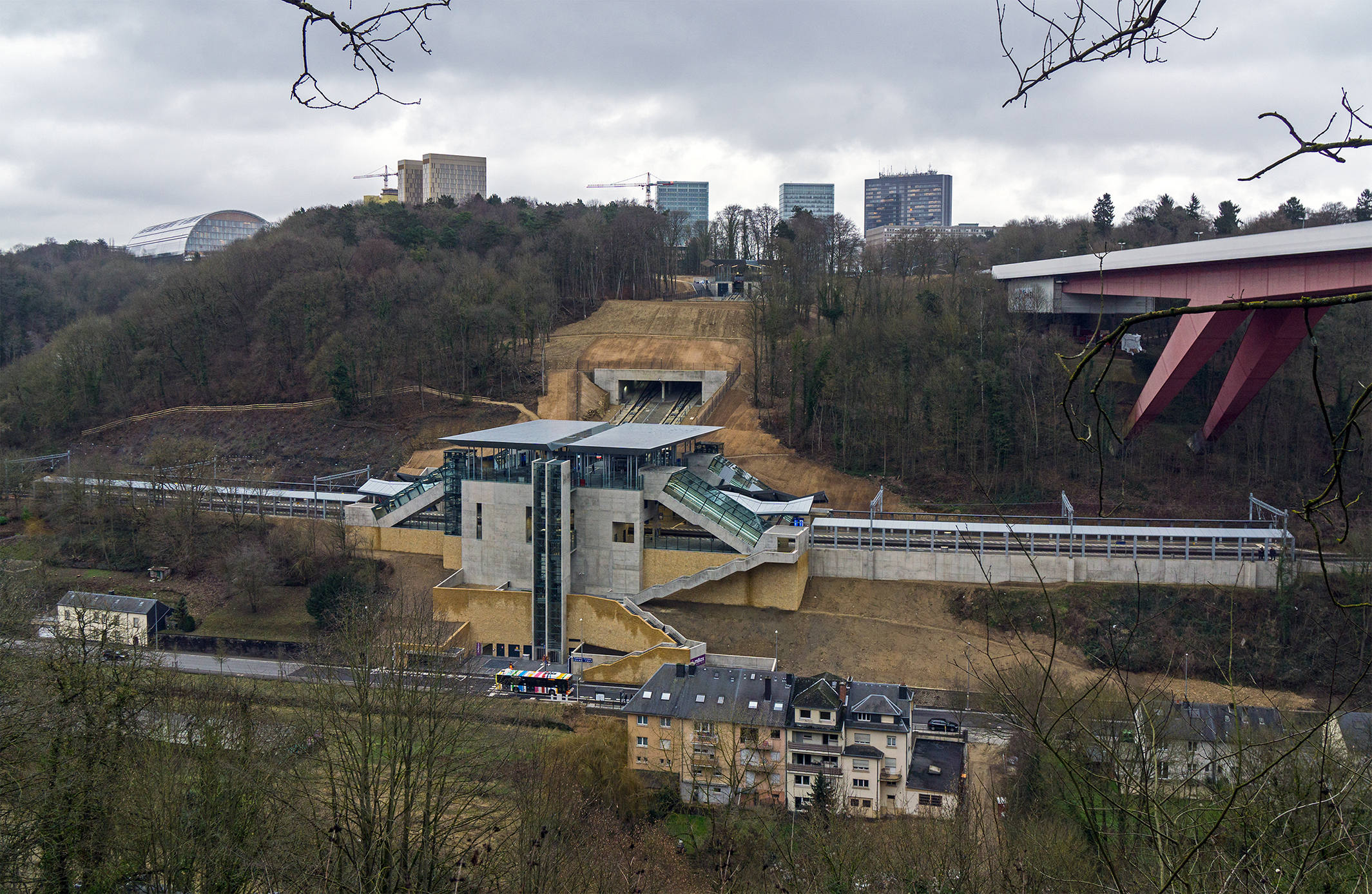 Panorámica del distrito europeo de Kirchberg
