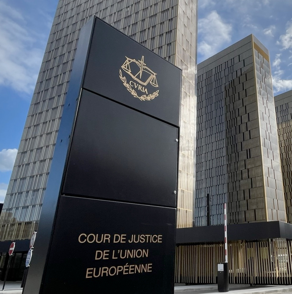 Entrada del complejo del Tribunal de Justicia de la Unión Europea en Kirchberg, Luxemburgo