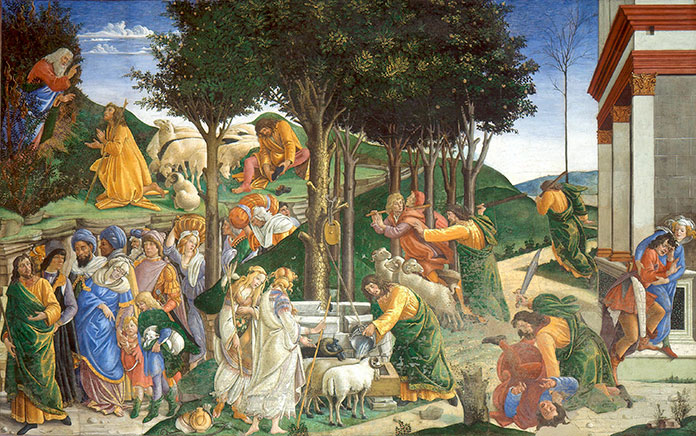 Eventos de la vida de Moisés, Sandro_Botticelli.