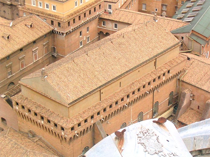 Exterior de la Capilla Sixtina, El Vaticano.