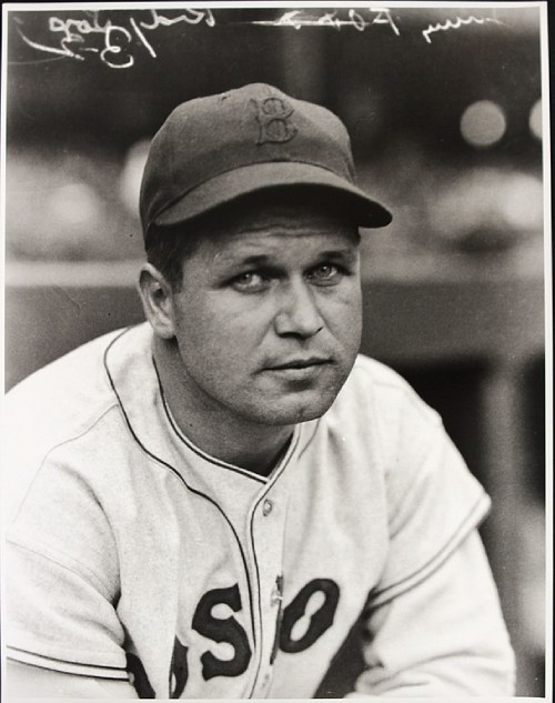 Fotografía en blanco y negro de Jimmie Foxx.