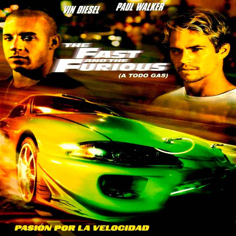 Cartel de la primera entrega de la saga Fast & Furious