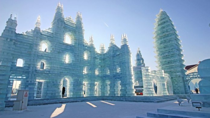 Festival de escultura de hielo en Harbin.