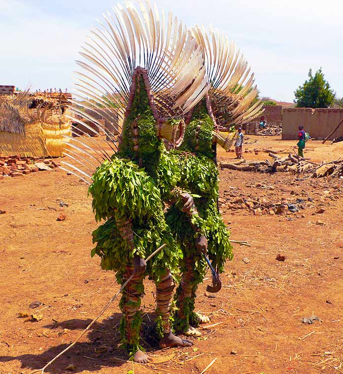 Máscaras de hojas del pueblo Bwa, Burkina Faso