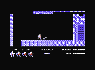 Fase del castillo superior del juego arcade Ghosts'n Goblins