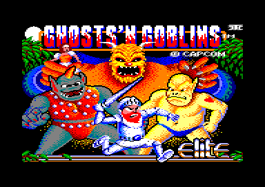 Pantalla de carga del juego arcade Ghosts'n Goblins