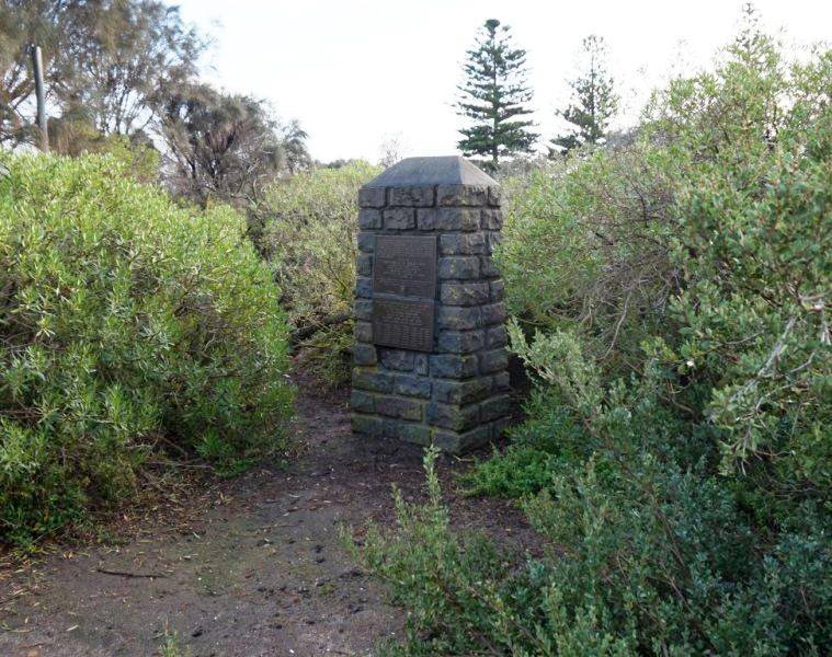 Monumento conmemorativo que marca el lugar donde se estableció la primera estación de cuarentena de Victoria en 1840