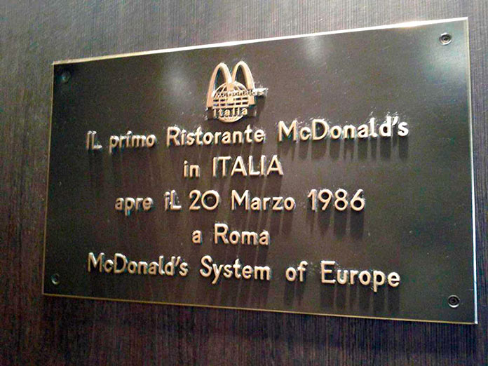 primer McDonald's abierto en Italia