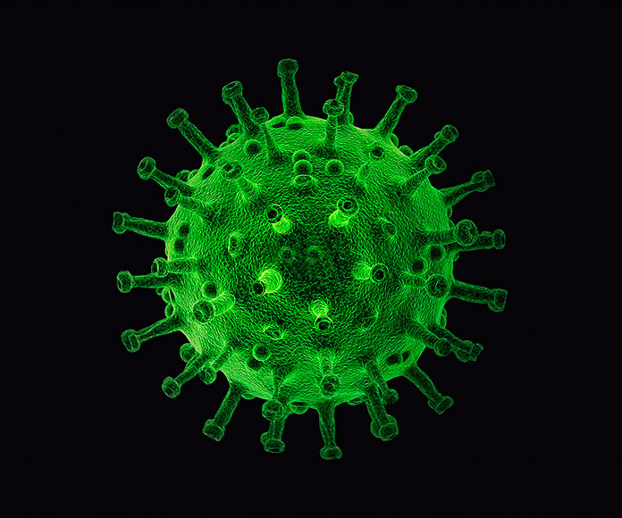 imagen 3D de un virus