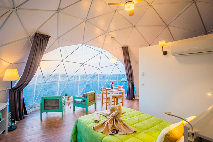 Interior del alojamiento Eco Dome Experience. Teguise, Lanzarote 