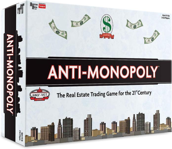 Empaque del juego Anti-Monopoly