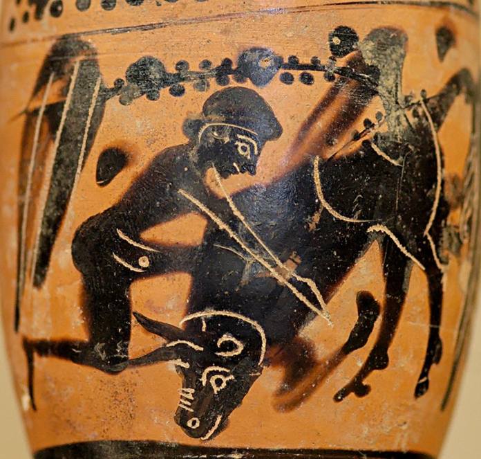 Leyenda de Hércules - Hércules captura al toro de Creta