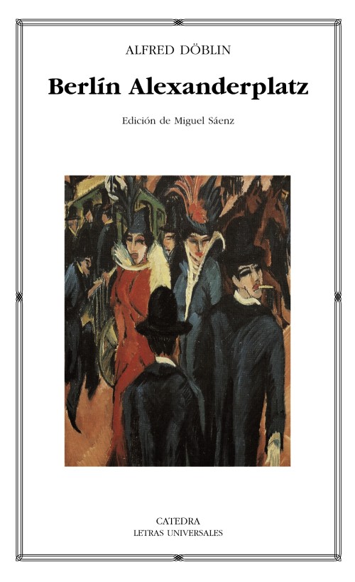 La portada del libro es una pintura que muestra a representantes de una sociedad adinerada. 