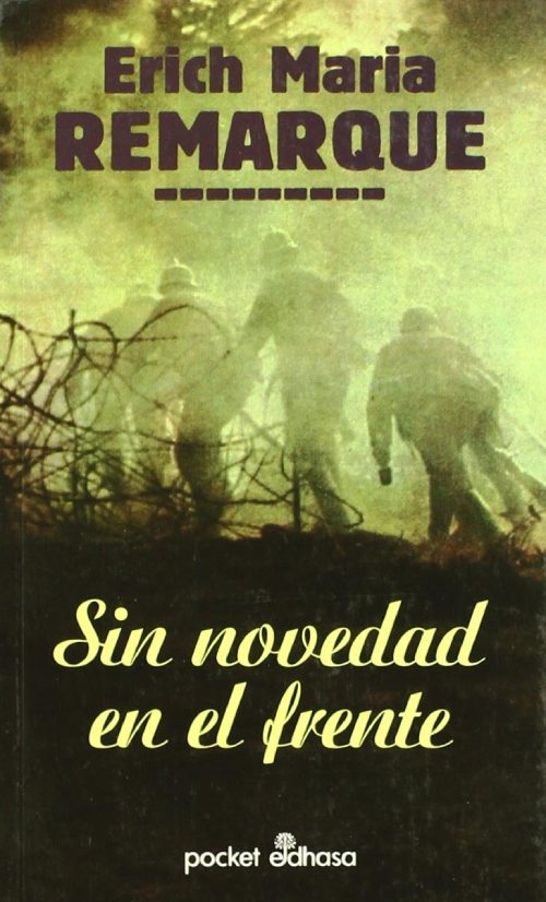 El cover del libro es una imagen de un pelotón en medio de la guerra. 