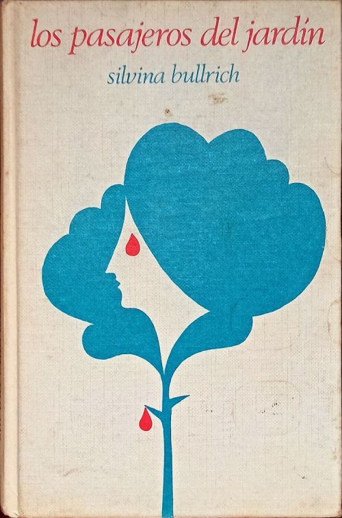 La imagen muestra a una mujer en forma de una rosa azul cían con una lagrima roja.