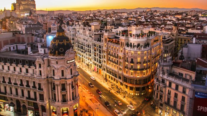 Calle Gran Vía, Madrid, Spain