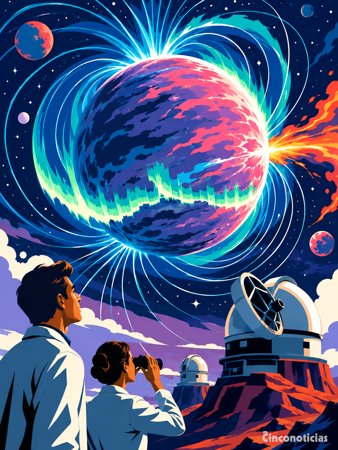 Un exoplaneta gigante ilumina el cielo con auroras imposibles