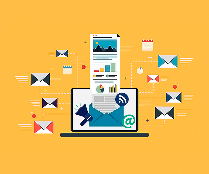 gráfico que representa el funcionamiento del email marketing