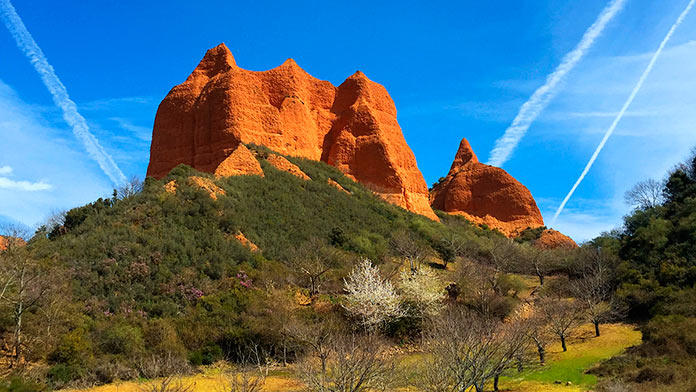 Formación montañosa de Las Médulas