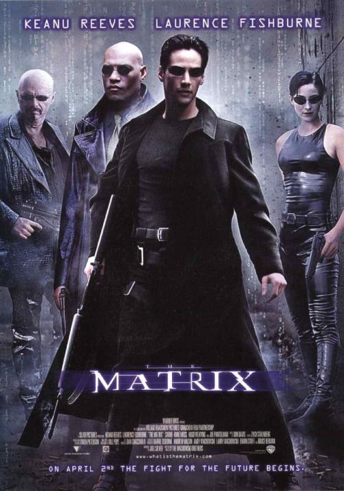 Imagen promocional de la primera película de Matrix.
