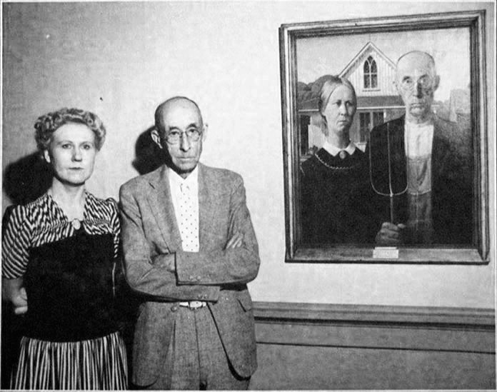 modelos utilizados para la famosa pintura, 'American Gothic'