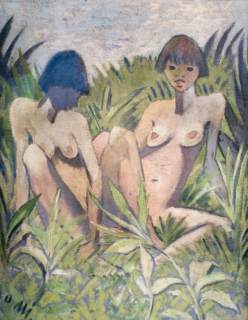 Dos muchachas en la hierba -Otto Mueller