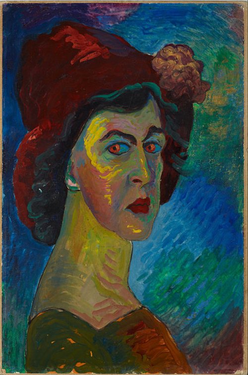 Movimientos artísticos del siglo XX - Expresionismo - Autorretrato de Marianne von Werefkin