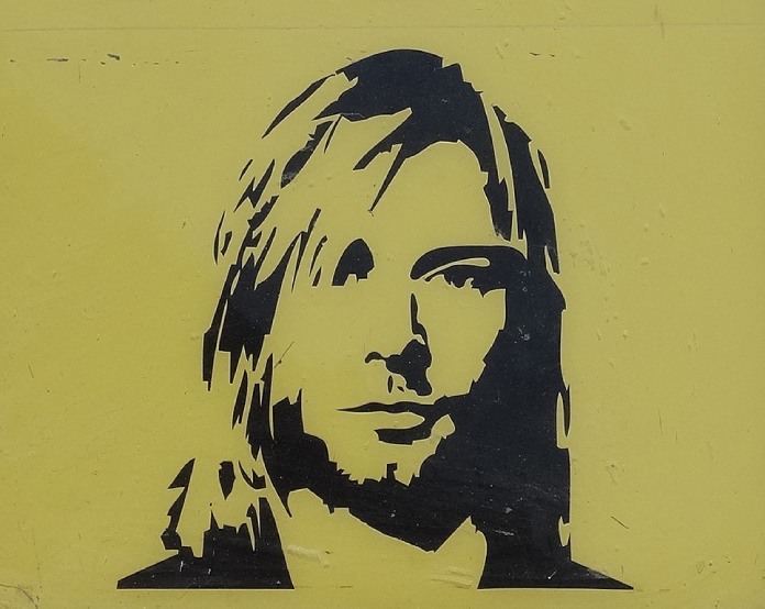 Retrato de Kurt Cobain.