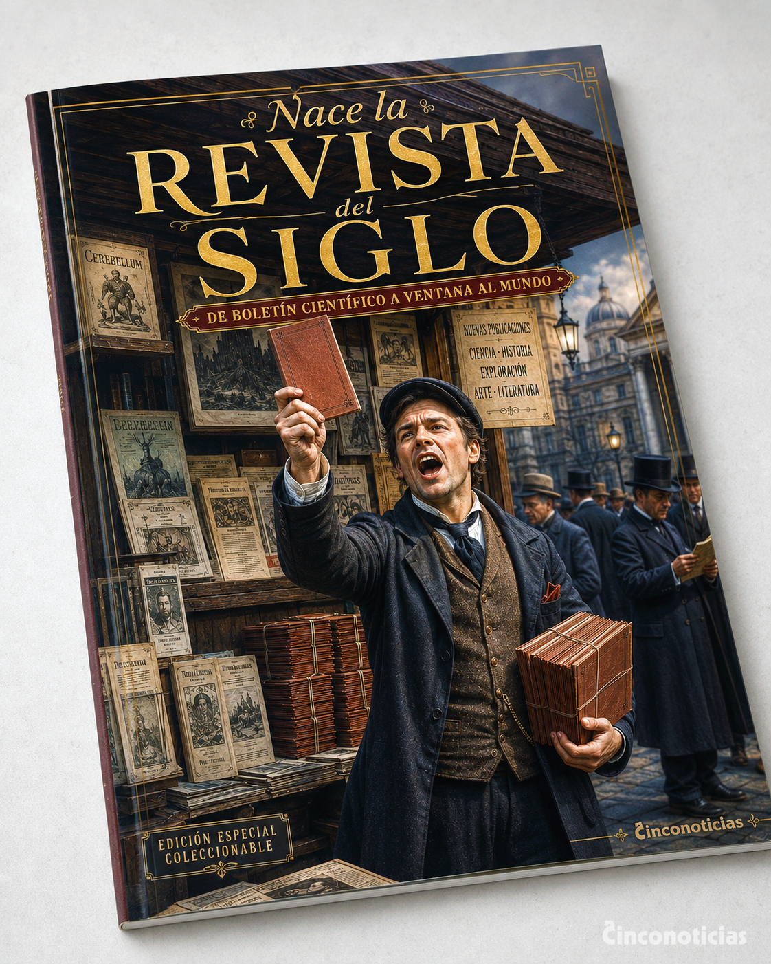 Portada de revista pulp inspirada en el nacimiento de la revista National Geographic en 1888
