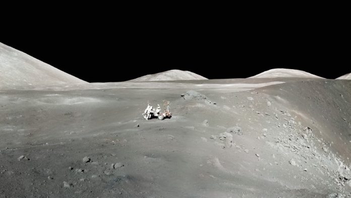 Vista de la superficie de la Luna