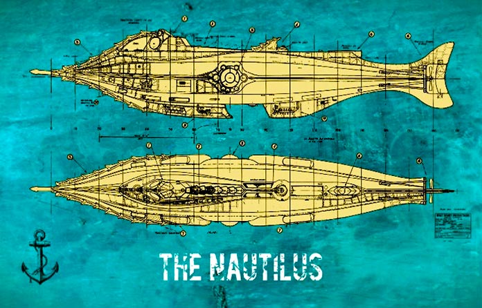 Planos del Nautilus de Julio Verne