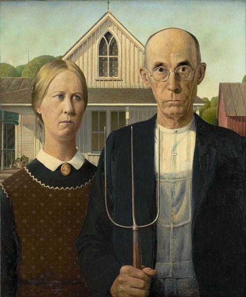 Obras de arte pictórico - Gótico estadounidense - Grant Wood