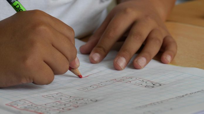 Niño estudiando