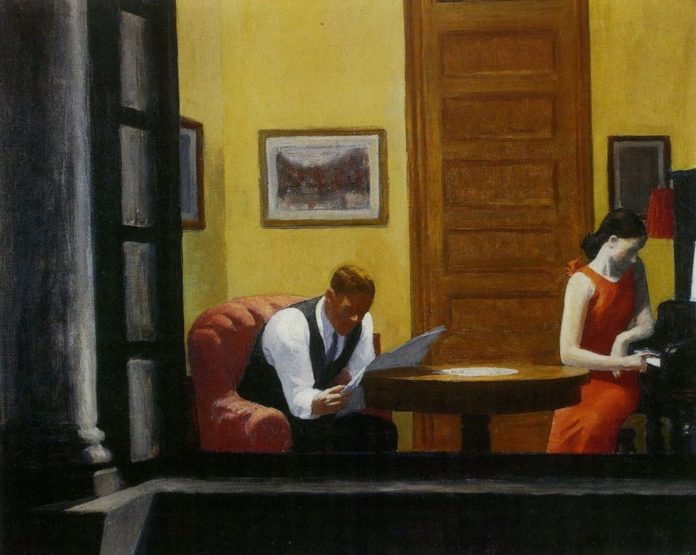 Pintores americanos - Edward Hopper - Habitación en Nueva York