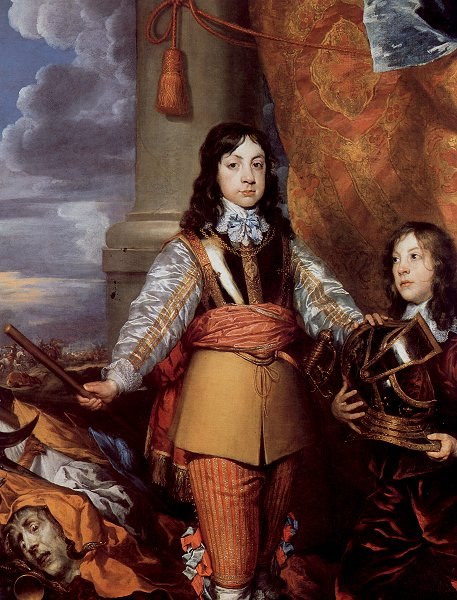 Pintores ingleses - William Dobson - Retrato de Carlos II con un paje